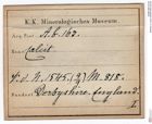 Etiketten zu Calcit (NHMW-MIN-Ab163)